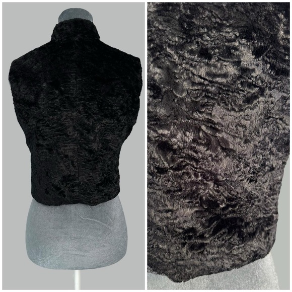 Bebe faux fur cropped zip up black vest - Picture 4 of 8